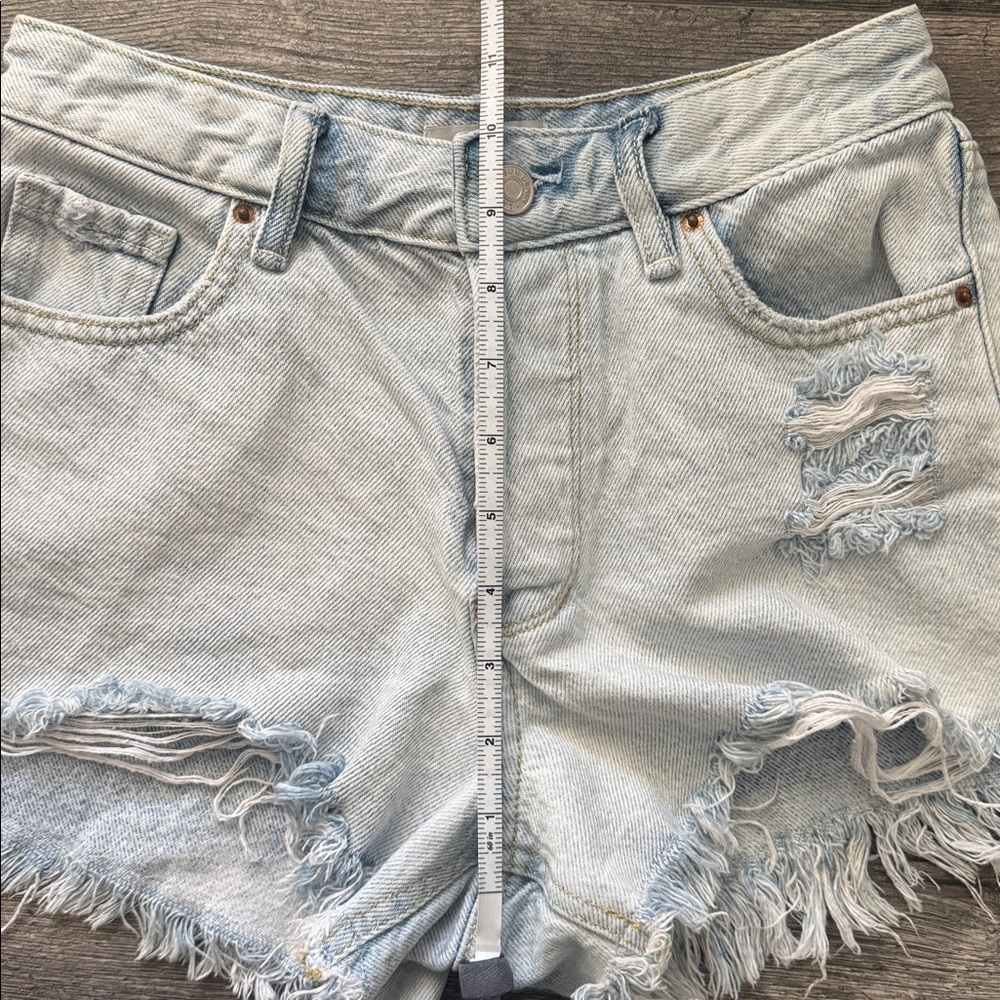 Pacsun Women’s Distressed High Rise Festival Denim Shorts Size 24 - Picture 7 of 7